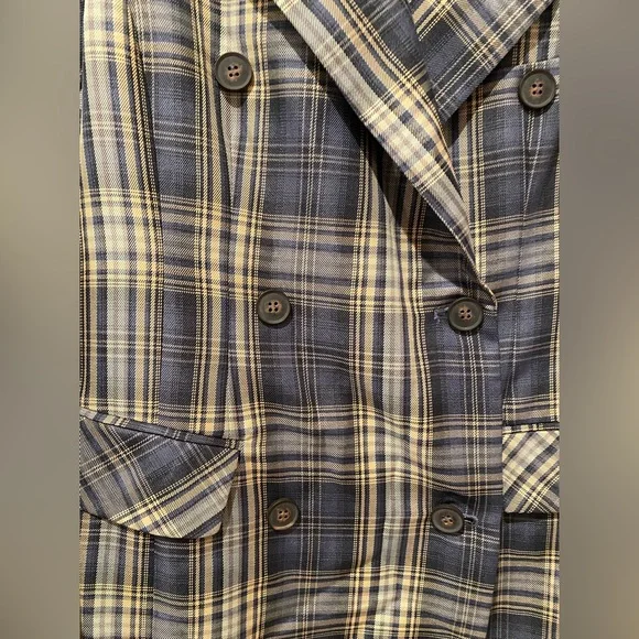 Avec Les Filles Plaid Duster Trench Coat. NWOT